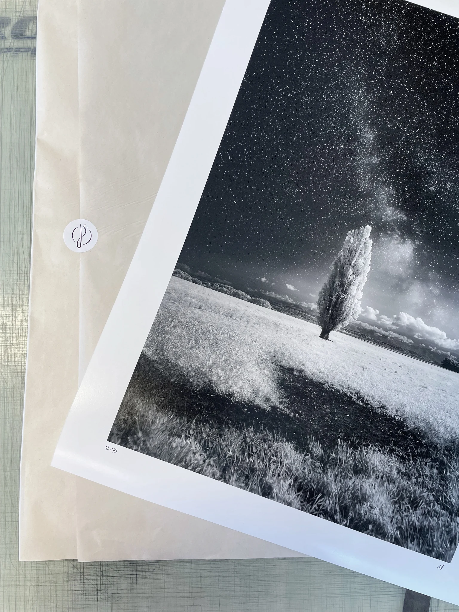 Tirage photographique numéroté et signé à la main